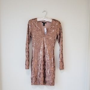 Forever 21 Rose Gold Sequin Dress